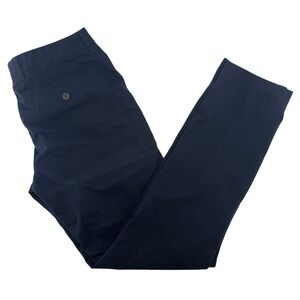 Vince Dylan Slim Cotton Chino Pant Mens 32x32 Navy Blue Flat Front Dress Pants